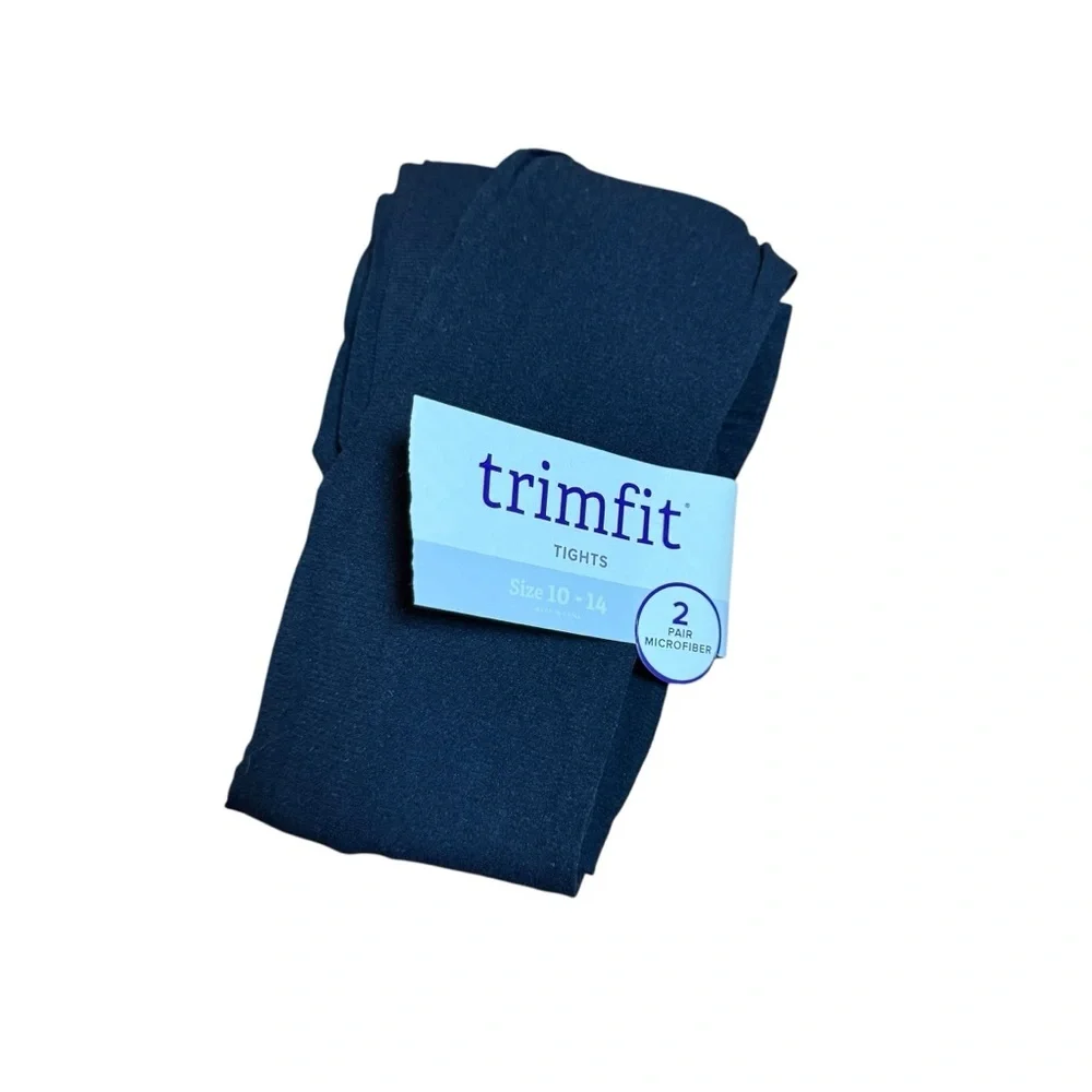 TRIMFIT Girls Microfiber Tights Navy Blue Size 10-14 One Pair
